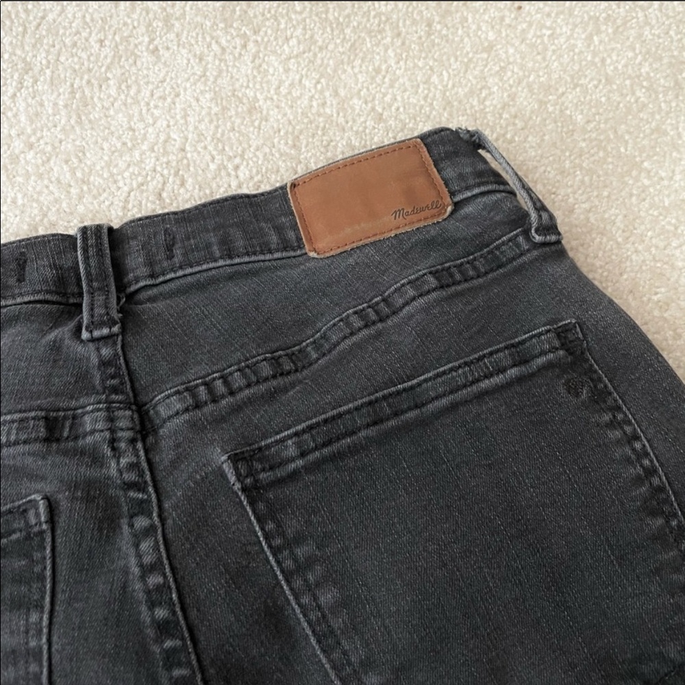 Madewell 9” High-Rise Skinny Jean in Black Sea Distressed Rips - Picture 11 of 14